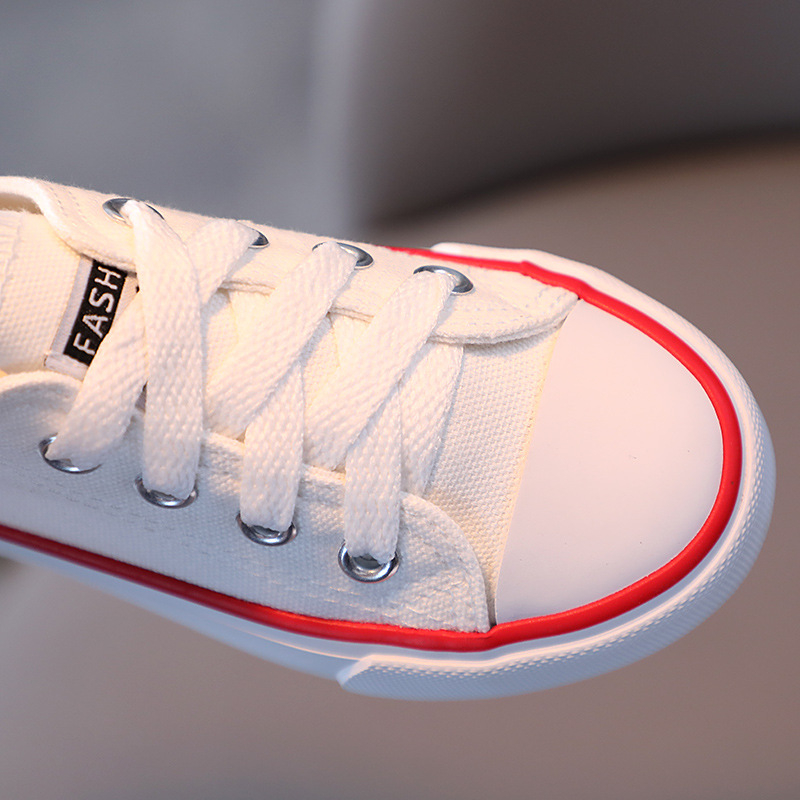 Vaikų kanvasiniai bateliai, žemas viršus su raišteliais, viršus: kanvasas, guminė padas, tekstilinis įdėklas, 1–12 metų, pavasaris–ruduo