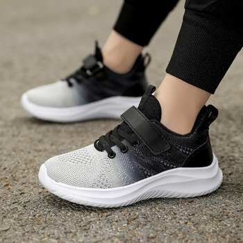 Unisex παιδικά αθλητικά παπούτσια για τρέξιμο, 7-12 ετών, επάνω μέρος από διχτυωτή ύφανση, EVA σόλα, αναπνεύσιμα, ελαφριά.