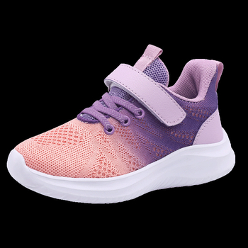Unisex παιδικά αθλητικά παπούτσια για τρέξιμο, 7-12 ετών, επάνω μέρος από διχτυωτή ύφανση, EVA σόλα, αναπνεύσιμα, ελαφριά.