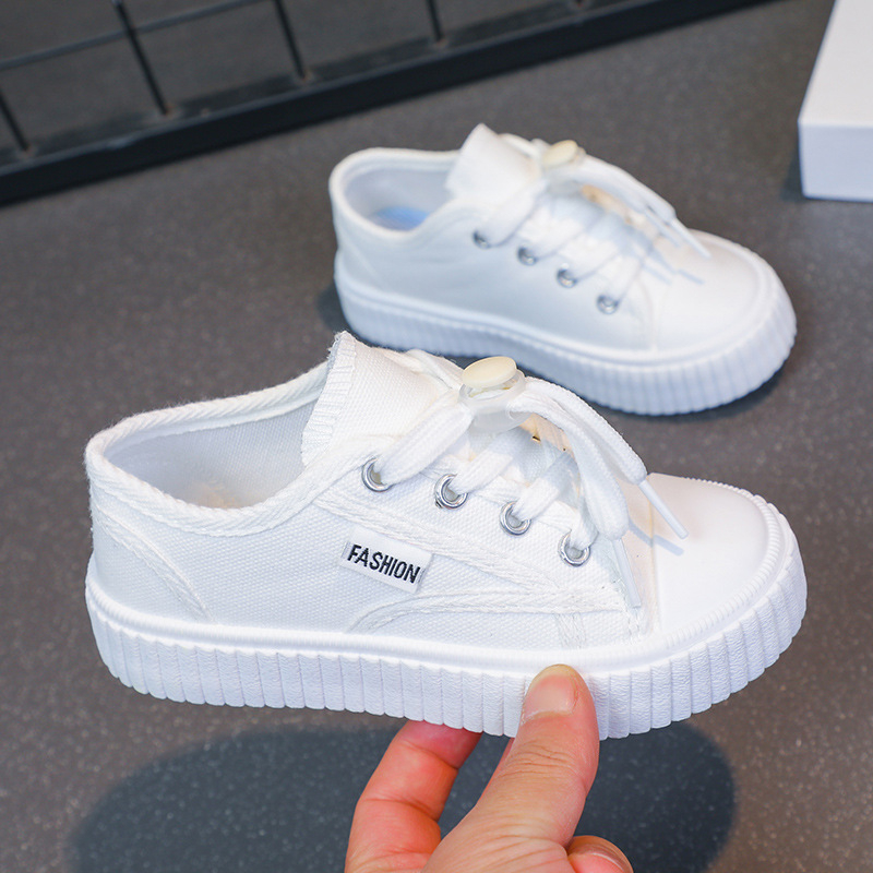 Vaikų drobiniai bateliai, unisex, kvėpuojantys ir atsparūs dilimui, raišteliai, žemas viršus, drobinė viršutinė dalis, gumos padas, tekstilinė įdėklas, medvilnės įdėklas, ruduo 2024