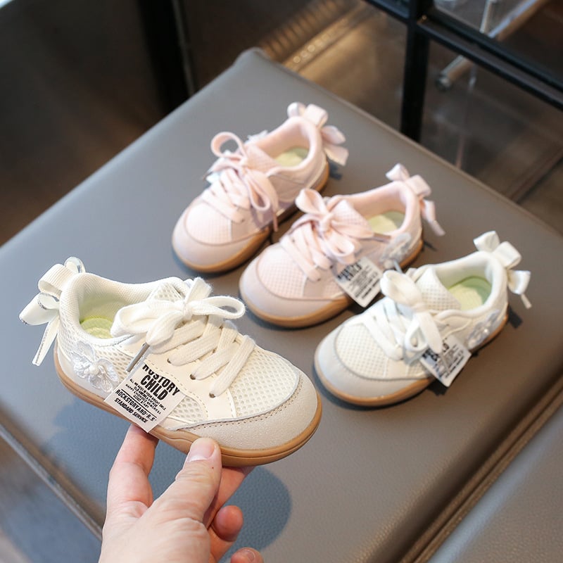 Korejas stilā kurpes ar biezu zoli, tīkla augšdaļa, ar Velcro aizdari, meitenēm 4–12 gadi