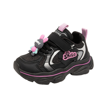 Παιδικά παπούτσια τρεξίματος για κορίτσια, επάνω PU+πλέγμα, Velcro κούμπωμα, σόλα καουουκ, σχέδιο καρτούν, κατάλληλα για όλες τις εποχές, ελαφριά και αντιολισθητικά