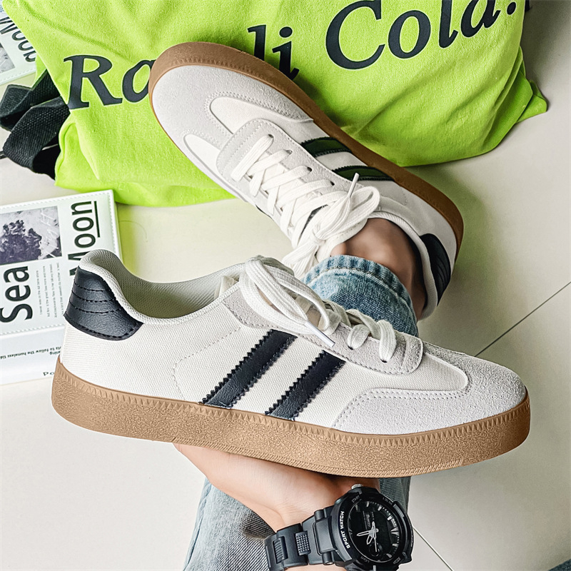 Vyriški sportbačiai, Korėjos stiliaus, apvali nosis, drobinė viršutinė dalis, kvėpuojantys, vulkanizuota padas