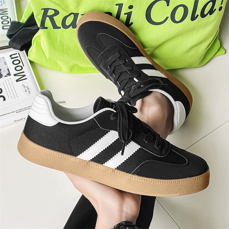 Vyriški sportbačiai, Korėjos stiliaus, apvali nosis, drobinė viršutinė dalis, kvėpuojantys, vulkanizuota padas