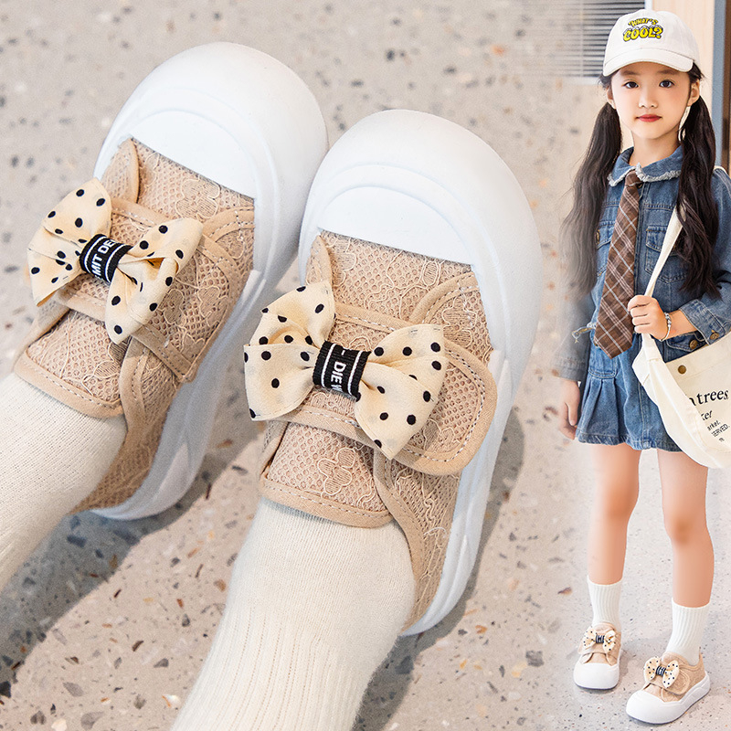 Mergaitėms skirti kanvas sportiniai bateliai su kaspinu, žemas viršus, Velcro užtrauktukas, gumos padas, tinkami šokiui ir pasirodymams, pavasaris–rudenis, kasdienis stilius