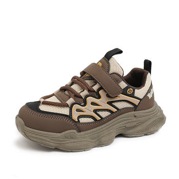 Παδικά αθλητικά σε στυλ dad, επάνω μέρος από τεχνητό δέρμα, διαπνέοντα, γρήγορο στέγνωμα, ελαφριά, Velcro, καουτσούκ σόλα, για ηλικίες 4–16 ετών