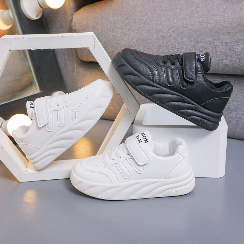 Bērnu sporta apavi, PU augšdaļa, gumijas zole, zemais siluets, brīvā laika stils, vecums 4–12 gadi