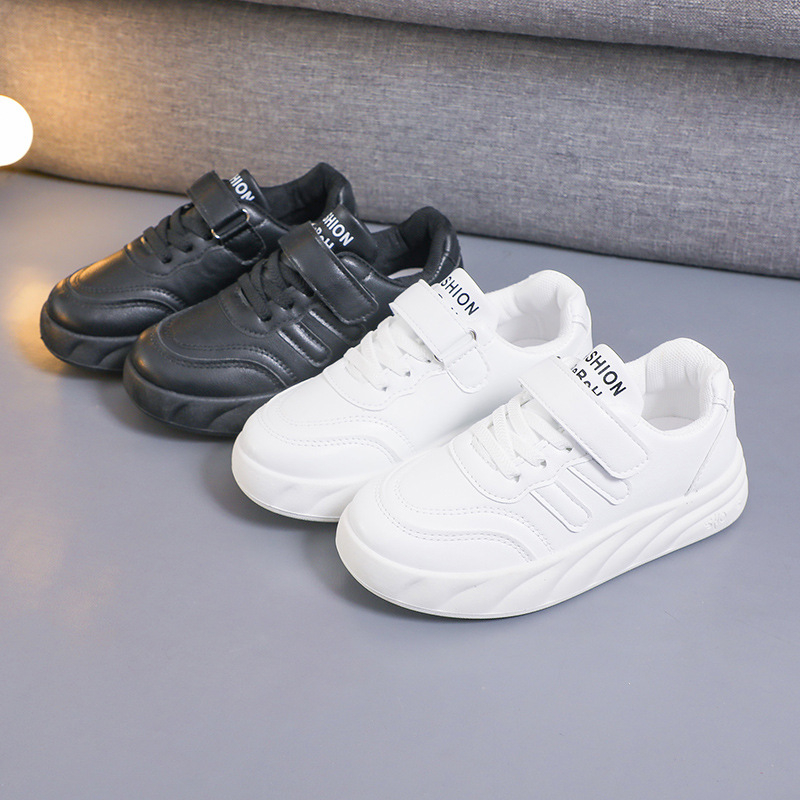 Bērnu sporta apavi, PU augšdaļa, gumijas zole, zemais siluets, brīvā laika stils, vecums 4–12 gadi