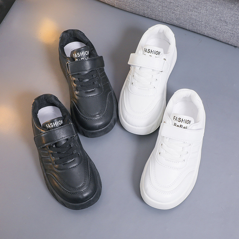 Bērnu sporta apavi, PU augšdaļa, gumijas zole, zemais siluets, brīvā laika stils, vecums 4–12 gadi