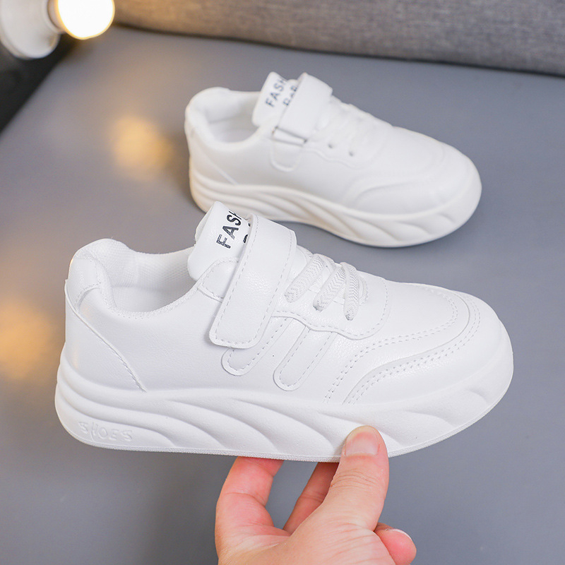 Bērnu sporta apavi, PU augšdaļa, gumijas zole, zemais siluets, brīvā laika stils, vecums 4–12 gadi