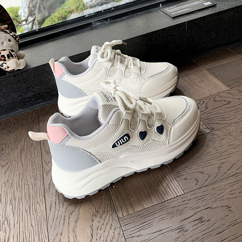 Sportiniai laisvalaikio bateliai — Korėjiečio stiliaus, laisvas dizainas — Viršutinė dalis iš dirbtinio PU — Apvali priekinė dalis — Guminė padas