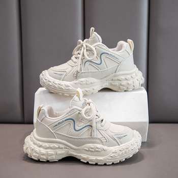 Παιδικά αθλητικά παπούτσια με επάνω μέρος από συνθετικό δέρμα και σόλα από καουτσούκ - ελαφριά, αντιολισθητικά, unisex