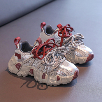 Κοριτσίστικα αθλητικά παπούτσια, λανσάρισμα φθινοπωρινό 2024, PU επάνω μέρος, σόλα καουτσούκ, αναπνεύσιμα, αντιολισθητικά