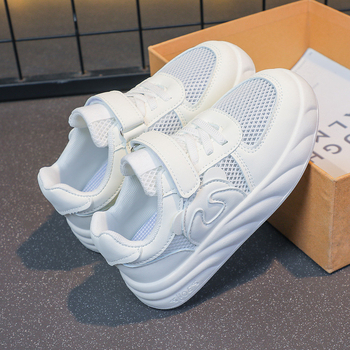 Παιδικά αθλητικά παπούτσια με διχτυωτό ύφασμα και Velcro, ανάπνευστο επάνω μέρος από διχτυωτό ύφασμα, σόλα από καουτσούκ, αντιολισθητικά, απορροφούν τον ιδρώτα, Καλοκαίρι 2024, για ηλικίες 4-16