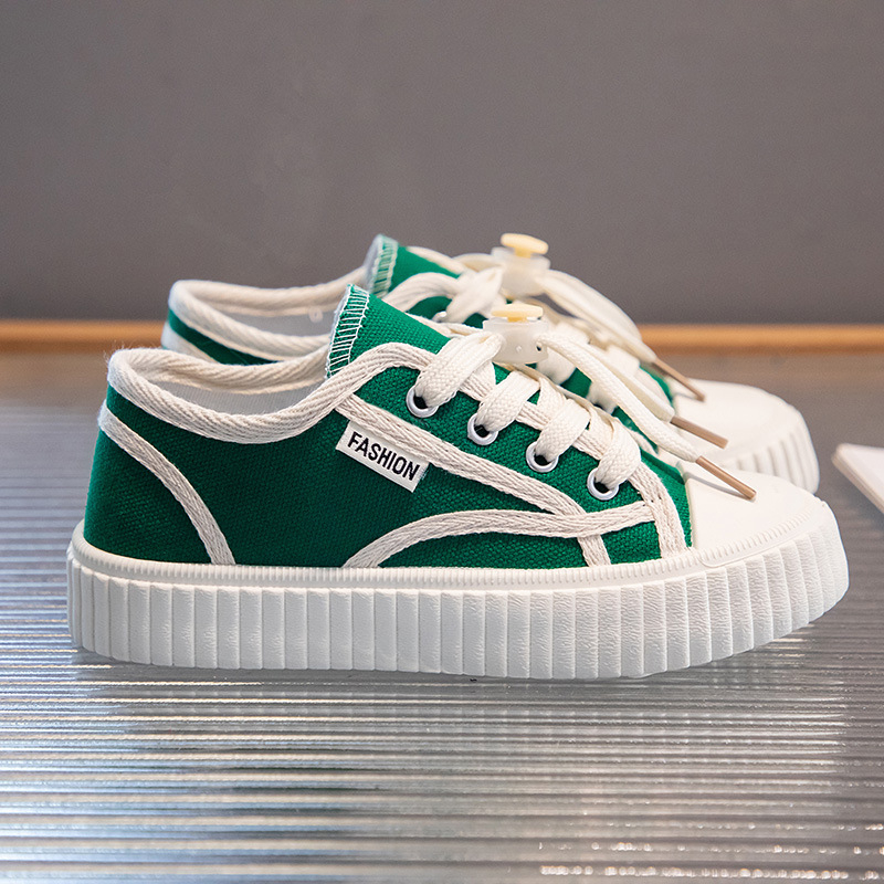 Bērnu auduma kedas, universālas, zemais profils, svītrainais raksts, šņorēšana priekšā