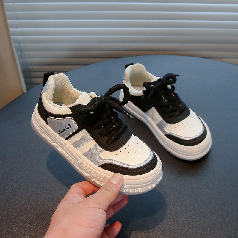 Ikdienas bērnu kurpes, mākslīgā PU augšdaļa, plāna zole, vecums 4–16 gadi