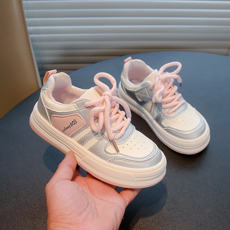 Ikdienas bērnu kurpes, mākslīgā PU augšdaļa, plāna zole, vecums 4–16 gadi