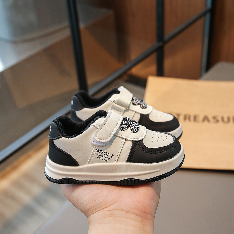 Bērnu staigāšanas kurpes ar mīkstu zoli, Velcro aizdare, elpojošas, neslīdīga gumijas zole, piemērotas 1–3 gadu vecumam.