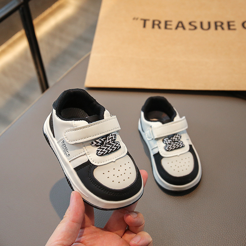 Bērnu staigāšanas kurpes ar mīkstu zoli, Velcro aizdare, elpojošas, neslīdīga gumijas zole, piemērotas 1–3 gadu vecumam.