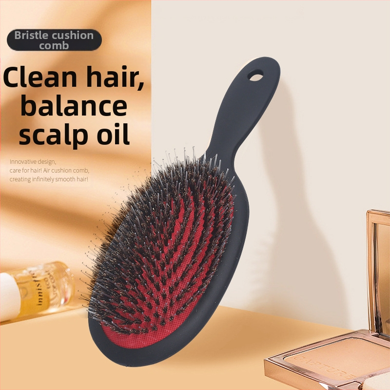 Χτένα με ωοειδή πλάκα από ABS, με αερόμαξιλάρι και μασάζ στο τριχωτό της κεφαλής