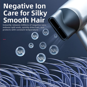 Plaukų džiovintuvas su neigiamais jonais, be šepetėlių variklio, 1600 W, 220 V, koncentratoriaus antgalis (RW925)