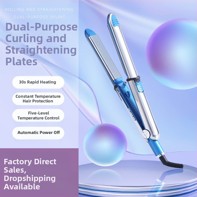 Dubultfunkcionāla matu lokšķēre un gludināšanas iekārta — keramiska apkures elements, siltuma vadītāja diametrs mazāks par 15 mm, 15 temperatūras līmeņi, 350 W, 127–220 V