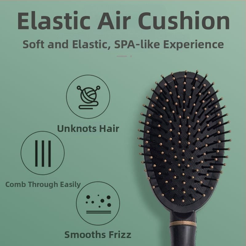 Dr. Fat Гребен за коса с въздушна възглавница – за дълги и къдрава коса, масаж, антистатичен