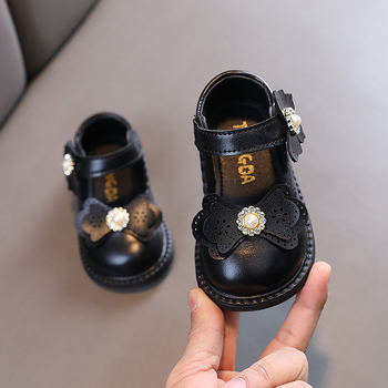 Παπούτσια μωρού κοριτσιού από microfiber δέρμα, στυλ πριγκίπισσας, για ηλικίες 12–36 μηνών, άνοιξη-φθινόπωρο, αντιολισθητική σόλα