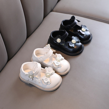 Παπούτσια μωρού κοριτσιού από microfiber δέρμα, στυλ πριγκίπισσας, για ηλικίες 12–36 μηνών, άνοιξη-φθινόπωρο, αντιολισθητική σόλα