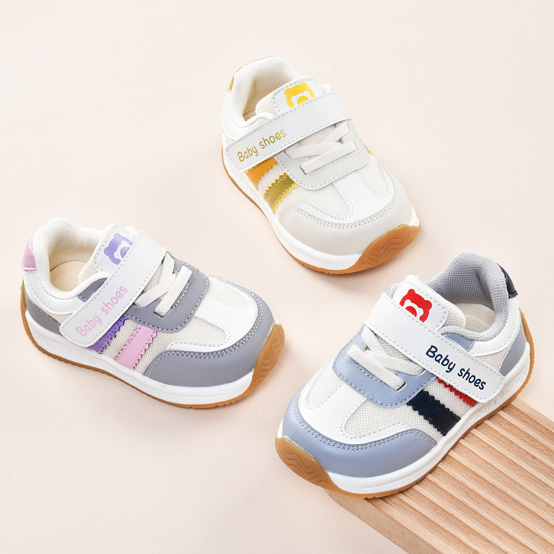 Uniszex totyogócipő hálós felsőrésszel, puha talppal, Velcro-zár, légáteresztő, csúszásmentes, 12–36 hónap