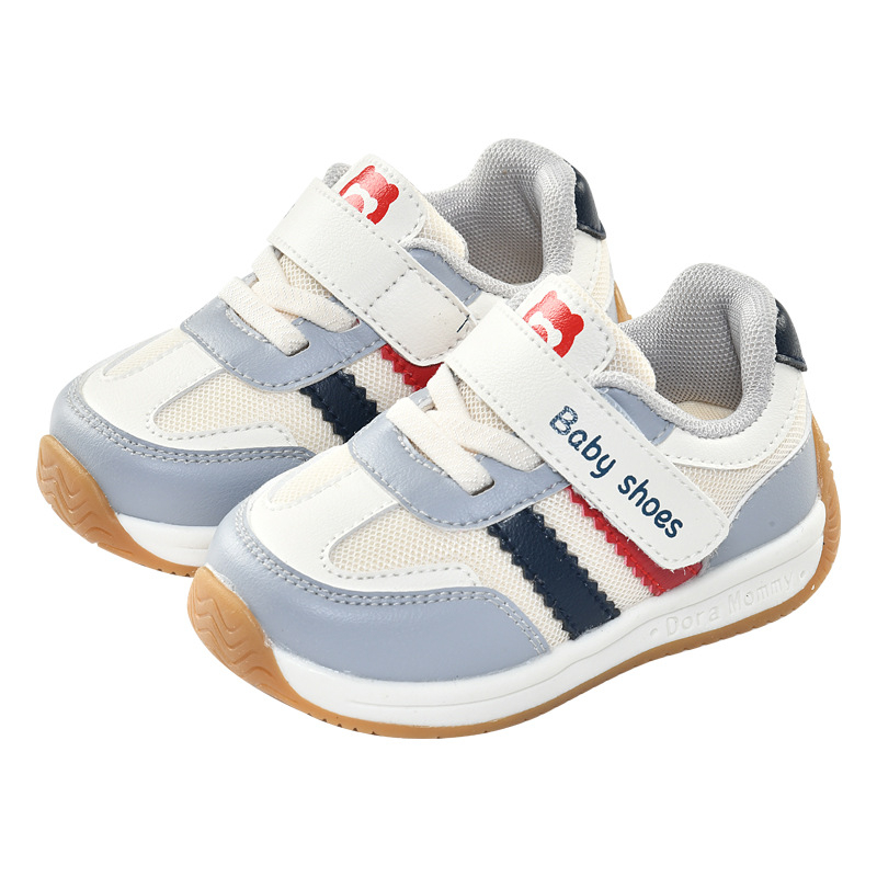 Uniszex totyogócipő hálós felsőrésszel, puha talppal, Velcro-zár, légáteresztő, csúszásmentes, 12–36 hónap