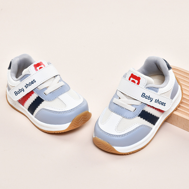 Uniszex totyogócipő hálós felsőrésszel, puha talppal, Velcro-zár, légáteresztő, csúszásmentes, 12–36 hónap