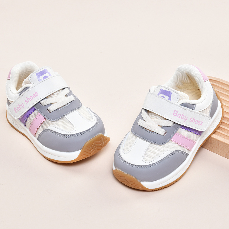 Uniszex totyogócipő hálós felsőrésszel, puha talppal, Velcro-zár, légáteresztő, csúszásmentes, 12–36 hónap