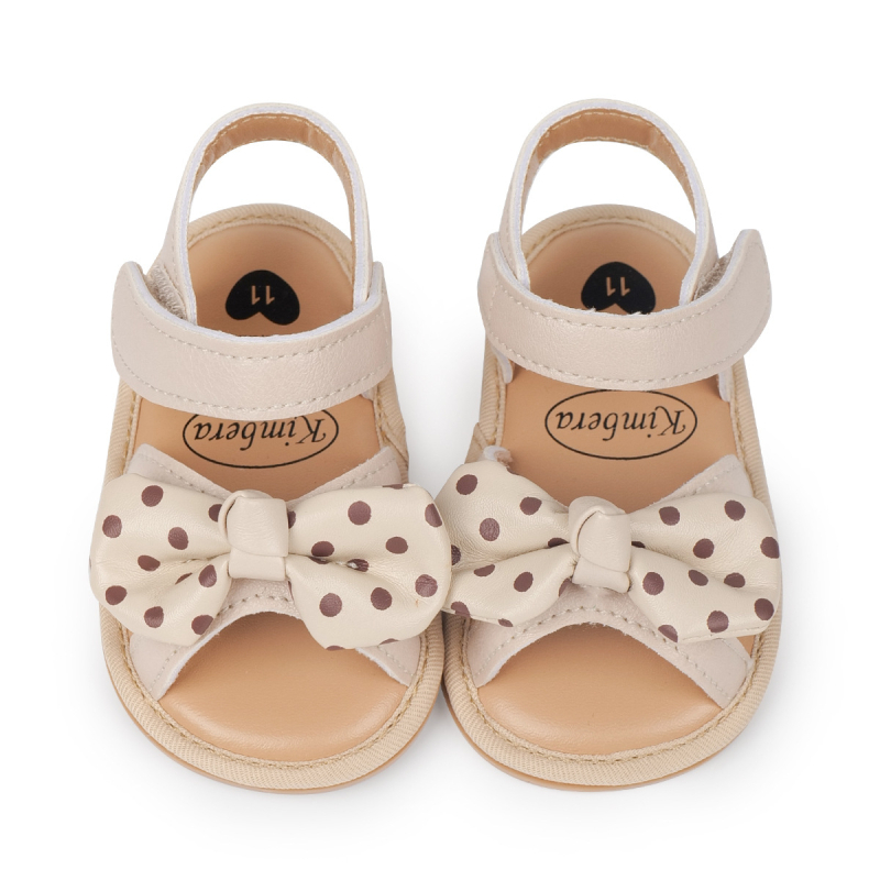 Pantofi pentru copii mici - Stil prințesă, Părțile superioare din PU artificial, Respirabili, Anti-derapare, Închidere Velcro