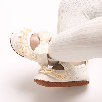 Παιδικά παπούτσια για νήπια - στυλ πριγκίπισσας, άνω μέρος από βαμβάκι, αναπνέουν, 12-36 μηνών, άνοιξη