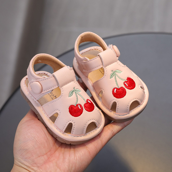Παιδικά σανδαλάκια περπατήματος – συνθετικό δέρμα επάνω, κλείσιμο Velcro, αναπνεύσιμη άνεση, αντιολισθητική σόλα, χαμηλός αστράγαλος, καλοκαίρι και άνοιξη