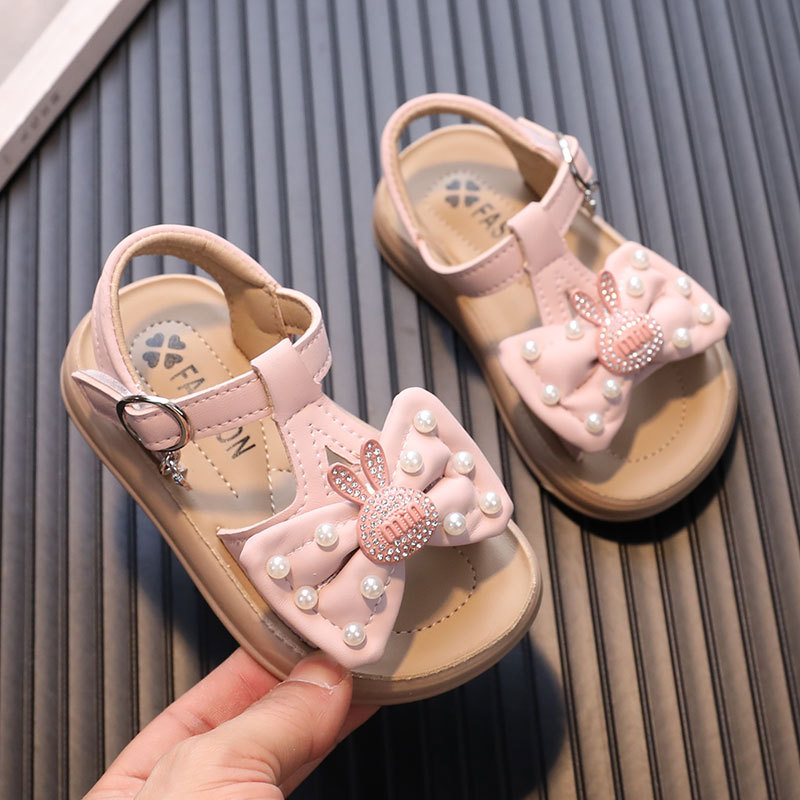 Princese sandales meitenēm (1–3 gadi) - augšējais materiāls mikrošķiedras āda, zole EVA, Velcro aizdare, karikatūras raksts