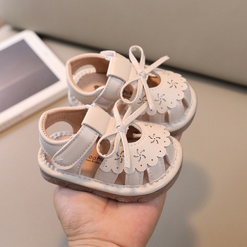 Παιδικά σανδάλια κοριτσιών – στυλ πριγκίπισσα, επάνω μέρος από microfiber δέρμα, Velcro κούμπωμα, διαπνοή, αντιολισθητικά, ανθεκτικά στη φθορά, ηλικίες 12–36 μηνών, καλοκαίρι