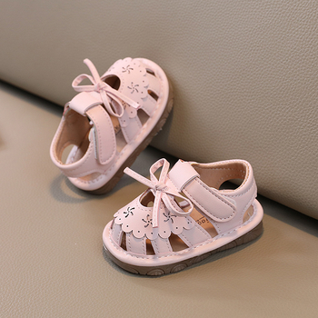 Παιδικά σανδάλια κοριτσιών – στυλ πριγκίπισσα, επάνω μέρος από microfiber δέρμα, Velcro κούμπωμα, διαπνοή, αντιολισθητικά, ανθεκτικά στη φθορά, ηλικίες 12–36 μηνών, καλοκαίρι