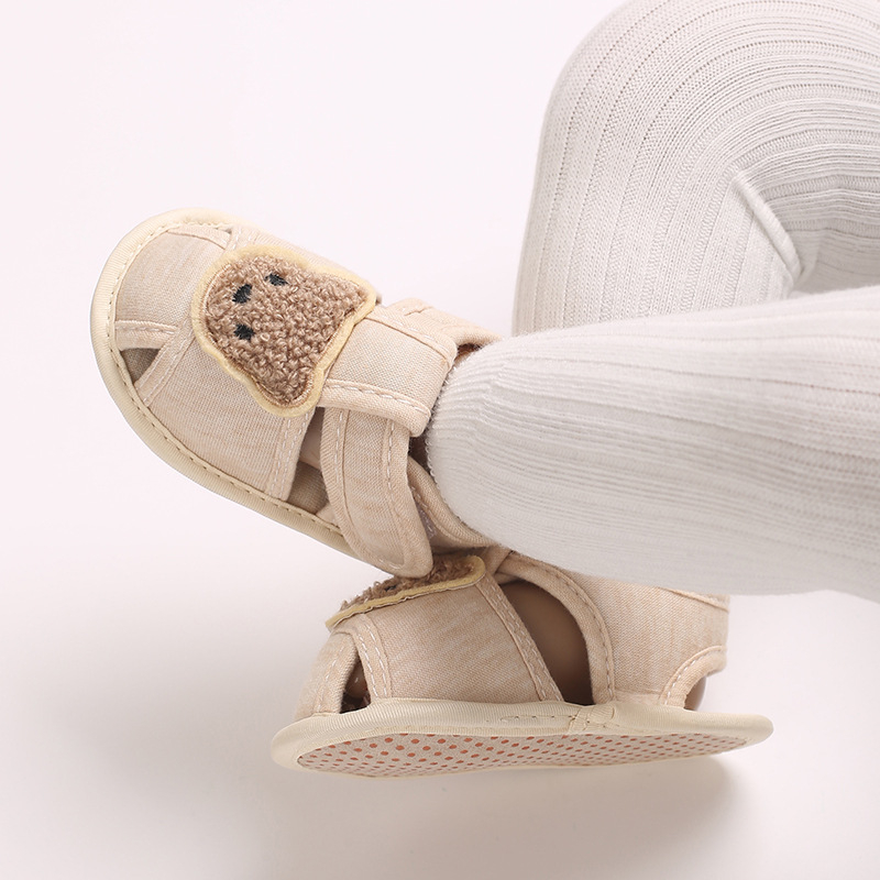 Pantofi pentru copii cu design Cartoon, partea superioară din bumbac respirabilă, închidere Velcro, talpă moale, pentru 12–36 și 24–48 de luni