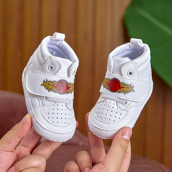 Βρεφικά αθλητικά παπούτσια με PU επάνω, ψηλή γραμμή, Velcro κούμπωμα, αντιολισθητική σόλα, για 12-36 μήνες, άνοιξη