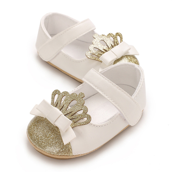 Παιδικά παπούτσια σε στυλ πριγκίπισσας με Velcro, PU άνω μέρος, αντιολισθητική σόλα, άνοιξη