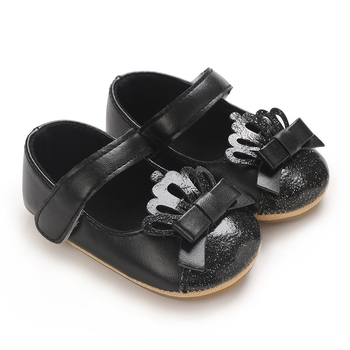 Παιδικά παπούτσια σε στυλ πριγκίπισσας με Velcro, PU άνω μέρος, αντιολισθητική σόλα, άνοιξη