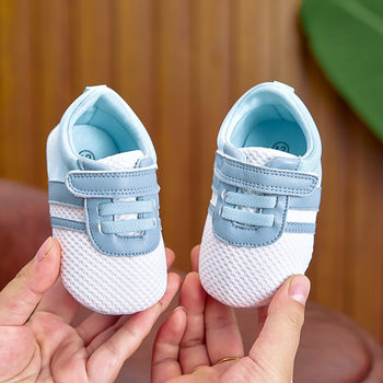 Παιδικά παπούτσια για βάδισμα, αναπνεύσιμο επάνω μέρος από βαμβάκι, κλείσιμο Velcro, αντιολισθητική σόλα