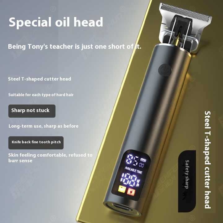 Elektriskais griezējs ar LED displeju, griežamā galva ar trim asmeņiem, pilnībā automātiska tīrīšana, akumulatora darbības laiks 1-5 stundas, dubultā barošana.