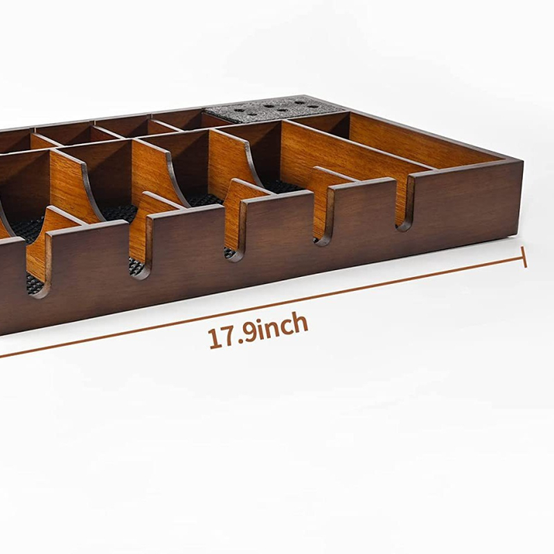 Κουτί αποθήκευσης εργαλείων κομμωτικής, ξύλινος οργανωτής με χαρακτική, μοντέλο 3-8, Yunxiang