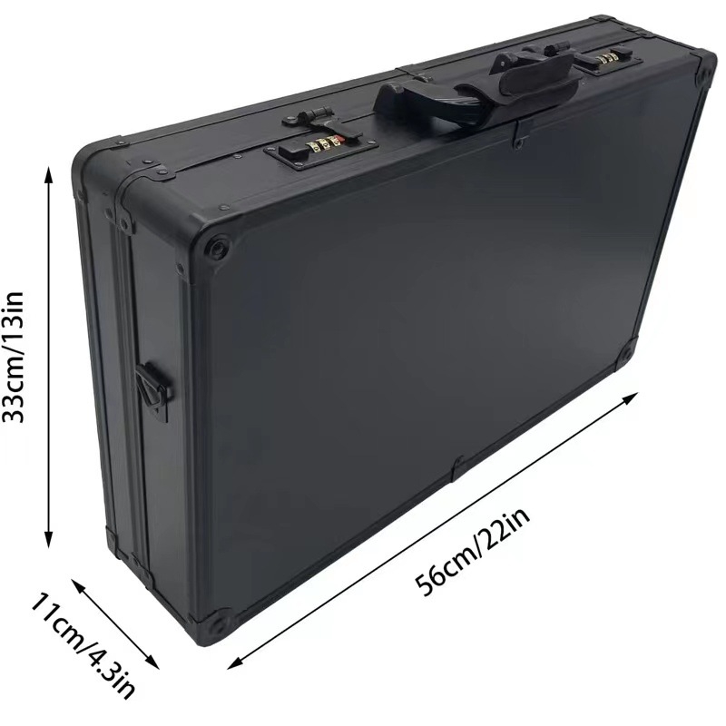 Cutie de depozitare pentru unelte de coafură - carcasă din aluminiu antishock, organizator portabil pentru manichiuriști și stiliști, foarfece și mașini de tuns, 2,5 kg