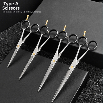 Norps επαγγελματικά ψαλίδια κομμωτικής από ανοξείδωτο ατσάλι, ίσια κεφαλή, σειρά Α-σχήματος, λεπτό φινίρισμα, για ομορφιά