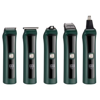 Električni kliper za kosu s LCD zaslonom, punjivi, vodootporan, motor s četkicama, oštrica od nehrđajućeg čelika