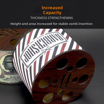 Frizieru instrumentu uzglabāšanas kārba ar neslīdošu pamatu – retro personalizēts dizains šķērēm un ķemmēm